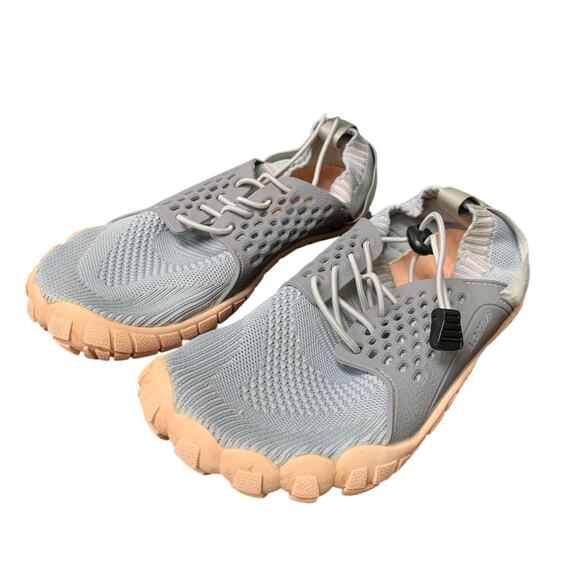 Nortiv8 Women Size 8 Treklady Gray Peach Slide On Barefoot Quick Dry Water Shoes - Picture 3 of 9